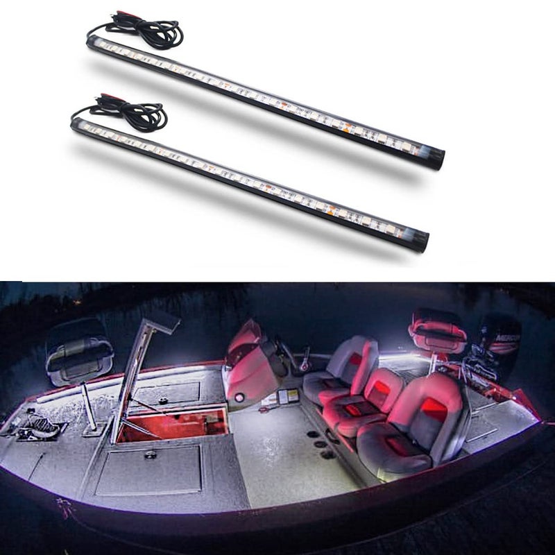 Boaton Marine Navigation Lights - Night Fishing, No Drilling Adhesive Install, Courtesy & Interior Lights for Pontoon, Bass, Jon, Jet Ski, Kayak, White - Image 1